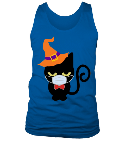 Vintage halloween witch cat Tank Top Unisex