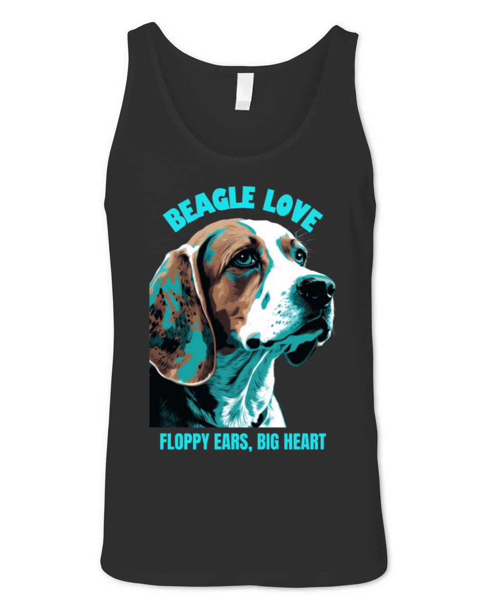 Beagle dog portrait with funny quote Unisex Jersey Tank