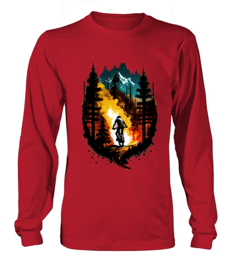 Mountain Bike Shirt gift father hiking sport Long sleeved Unisex