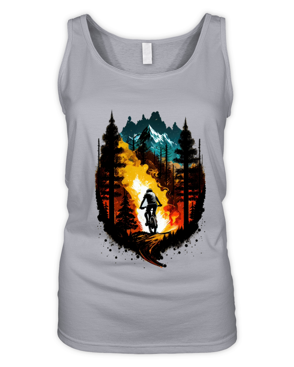 Mountain Bike Shirt gift father hiking sport Organic Women's Tank Top