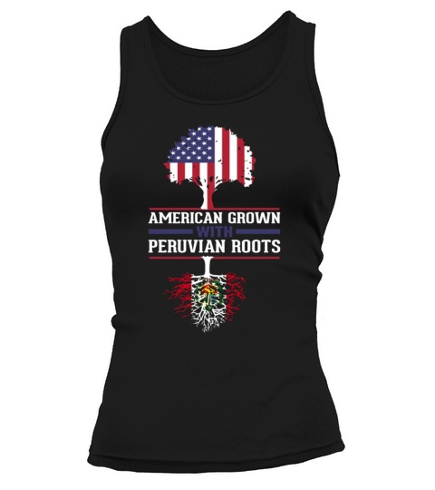 Peruvian American Flag Patriot Roots Tank top Woman