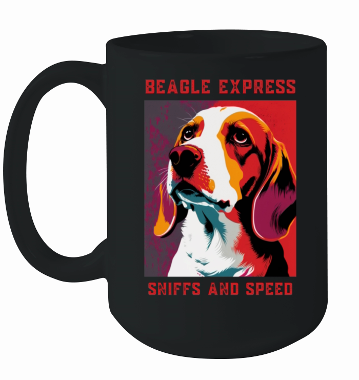 Beagle dog portrait with funny quote Ceramic Mug