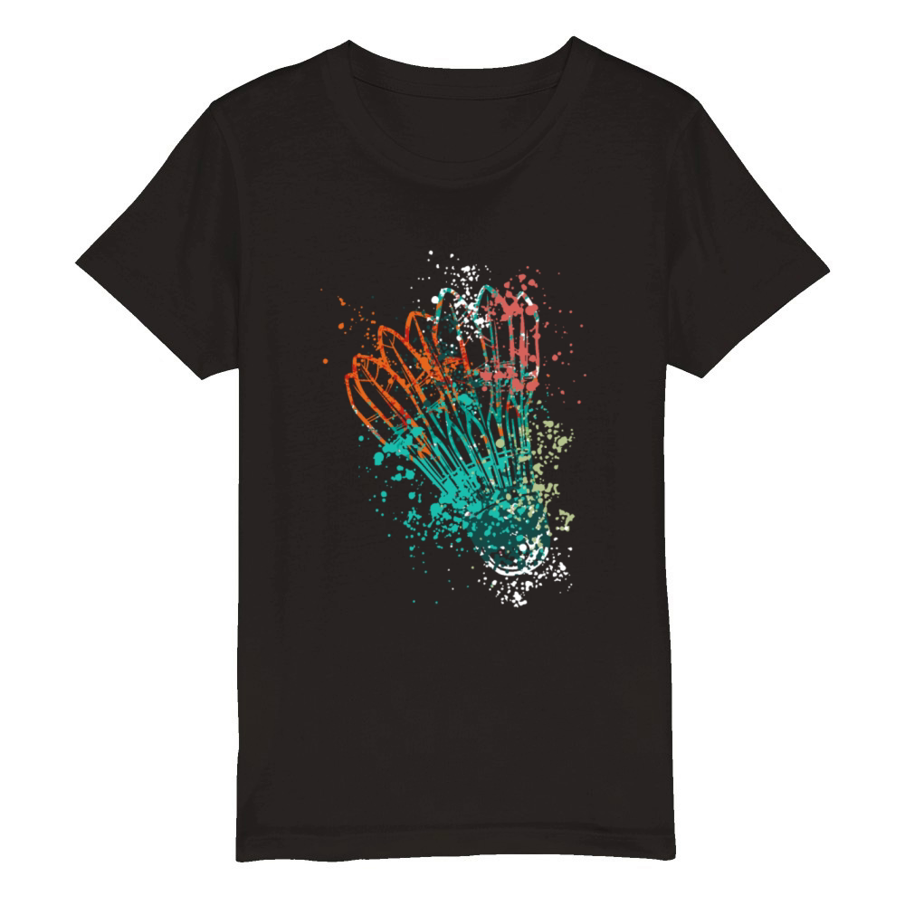 Splash Badminton shuttlecock Organic Kids Crewneck T-shirt