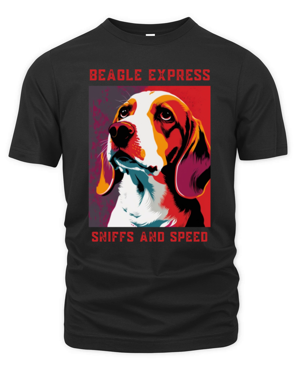 Beagle dog portrait with funny quote Organic Unisex T-shirt