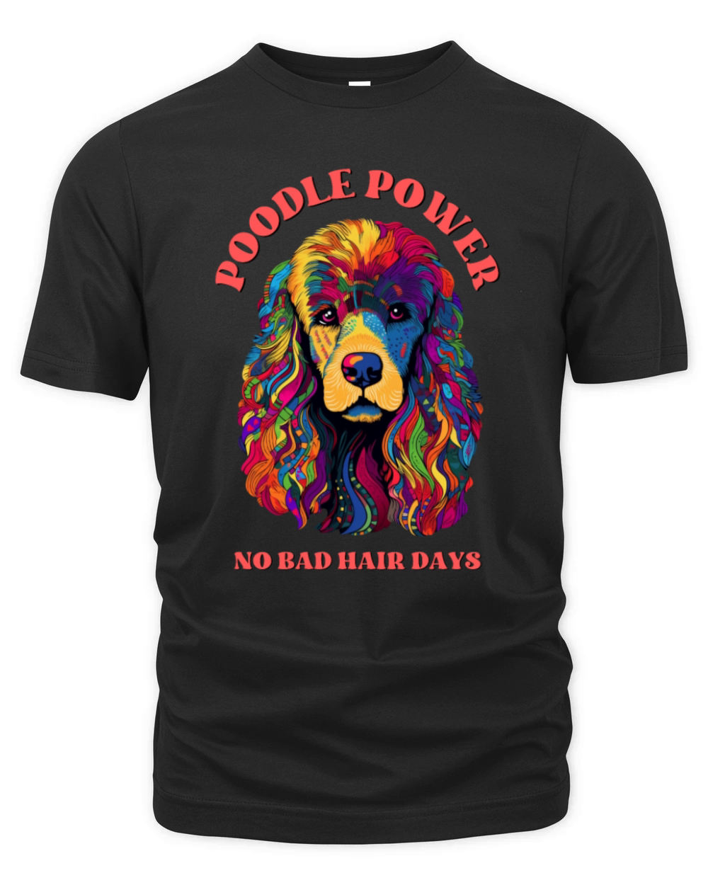 Poodle dog portrait art Organic Unisex T-shirt