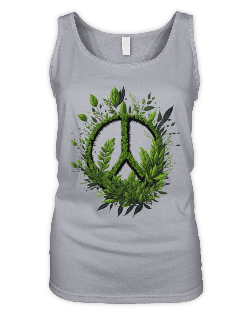Peace Love Flower Plants Hippie 60s 70s Organic Women's Tank Top