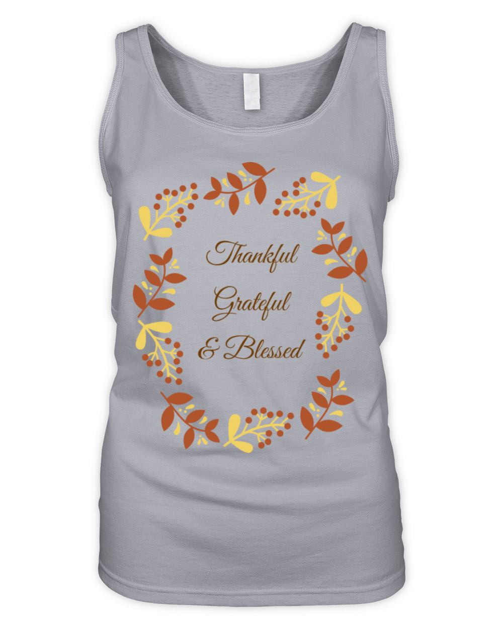 Thankful Grateful And Blessed Organic Women's Tank Top