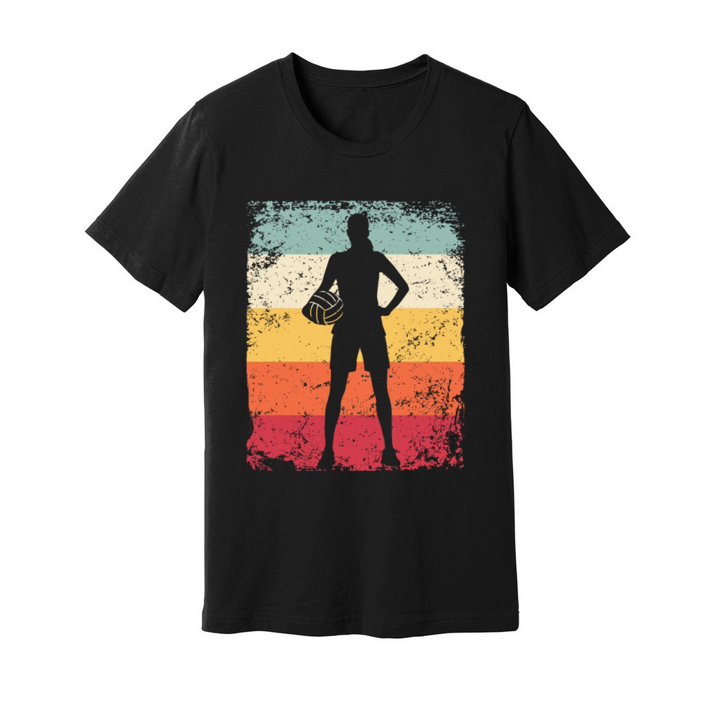 Volleyball Player Retro Beach Volleyball Unisex Jersey Tee