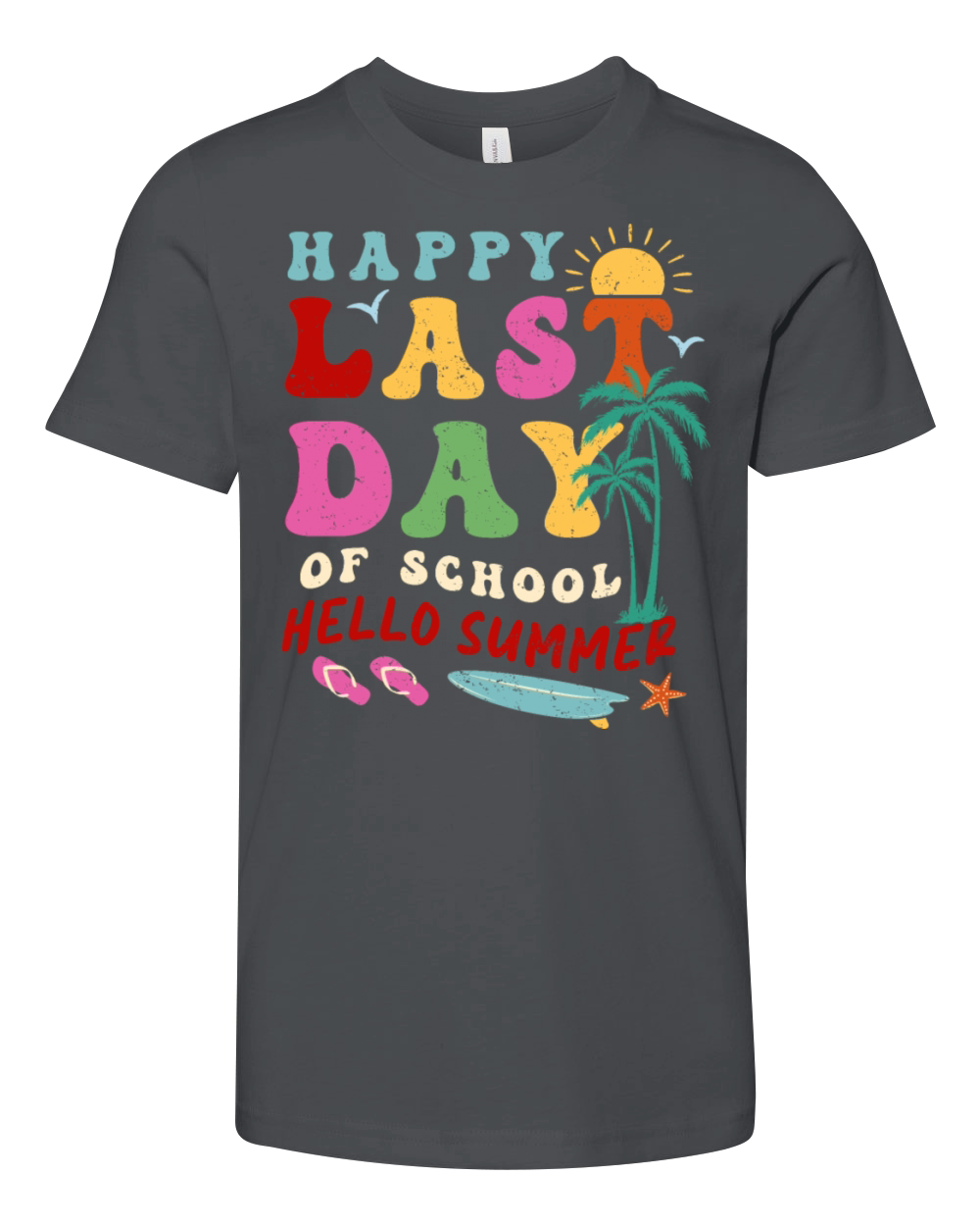 Happy Last Day of School Hello Summer Youth Unisex Jersey Tee
