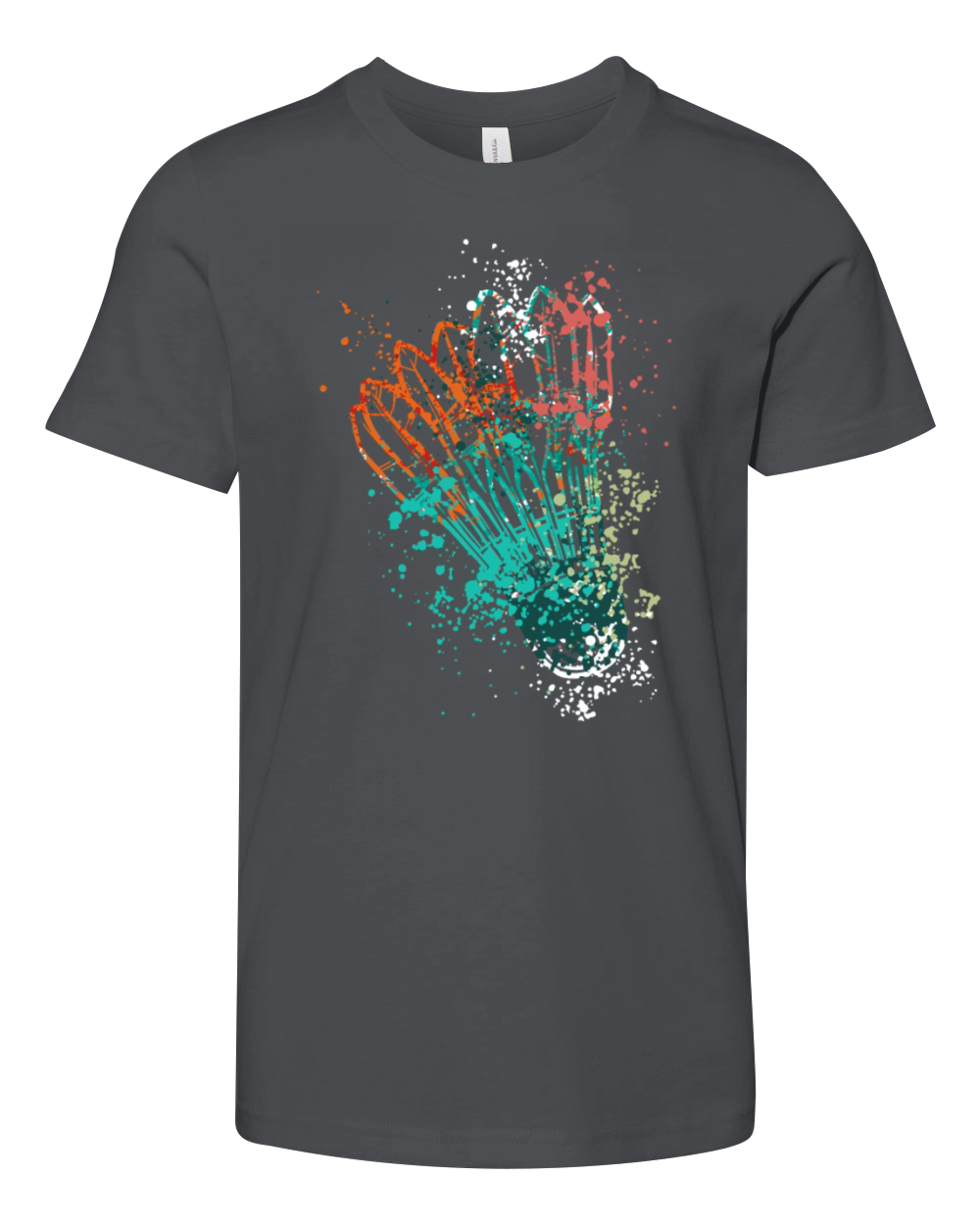 Splash Badminton shuttlecock Youth Unisex Jersey Tee
