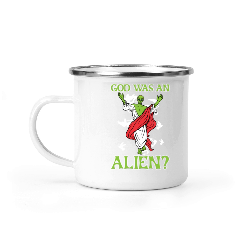 Christian Christianity Funny Alien Jesus Camping Mug