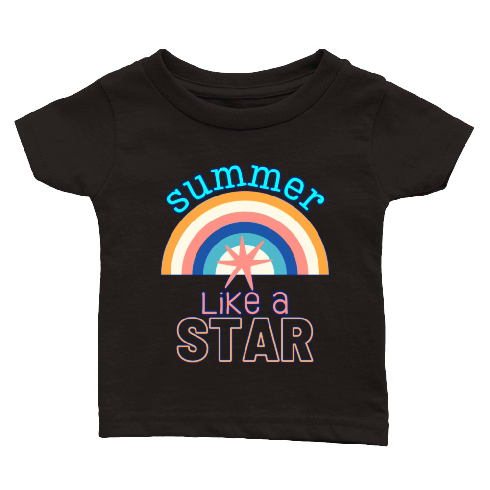 Rainbow Starfish Summer Star Classic Baby Crewneck T-shirt