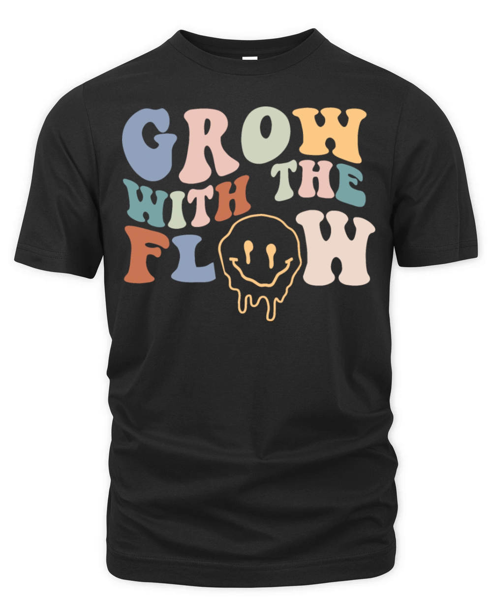Grow With The Flow 70s Boho Peace Hippie Gift Organic Unisex T-shirt