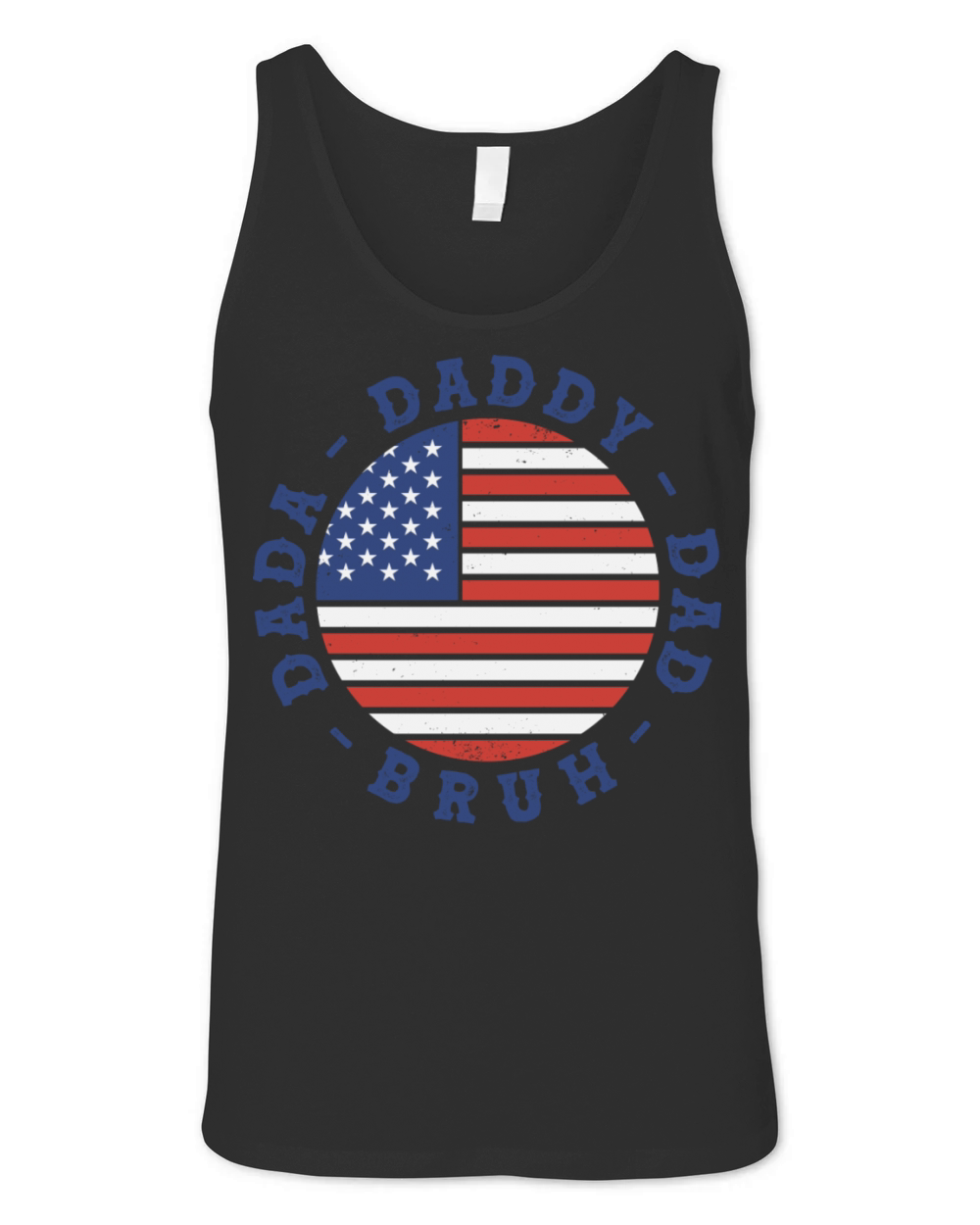 Patriotic Dada Daddy Dad Bruh July 4th USA Flag Unisex Jersey Tank