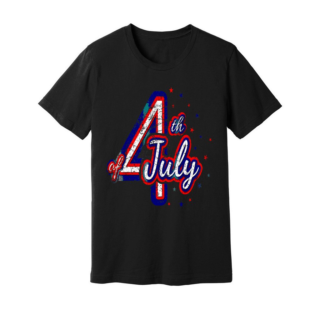 4th July Independence Day United States Vintage Di Unisex Jersey Tee