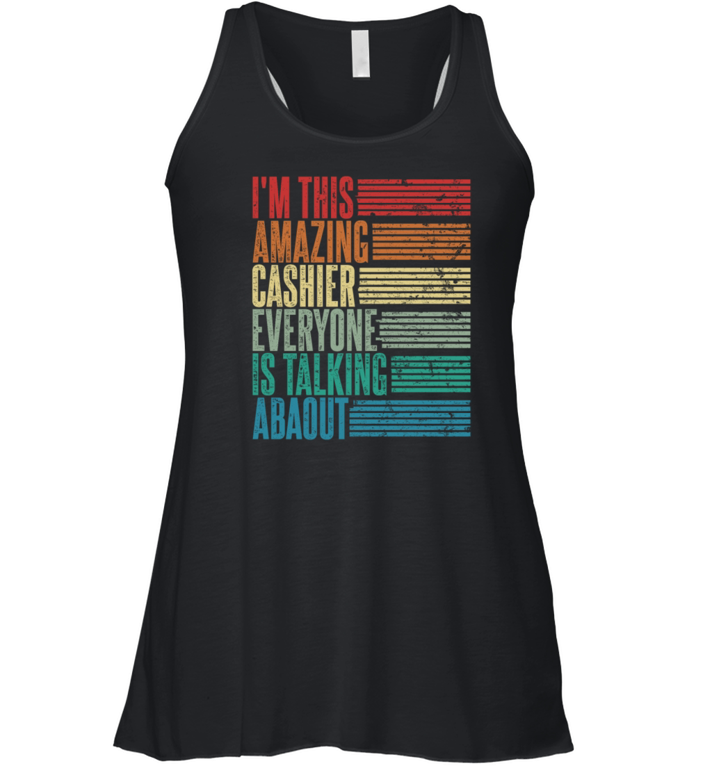 Vintage Cashier Profession Gift Retro Women's Flowy Tank Top