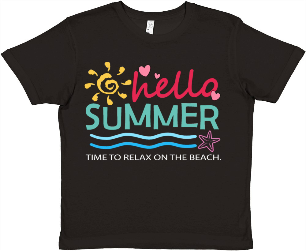 Hello summer Premium Kids Crewneck T-shirt