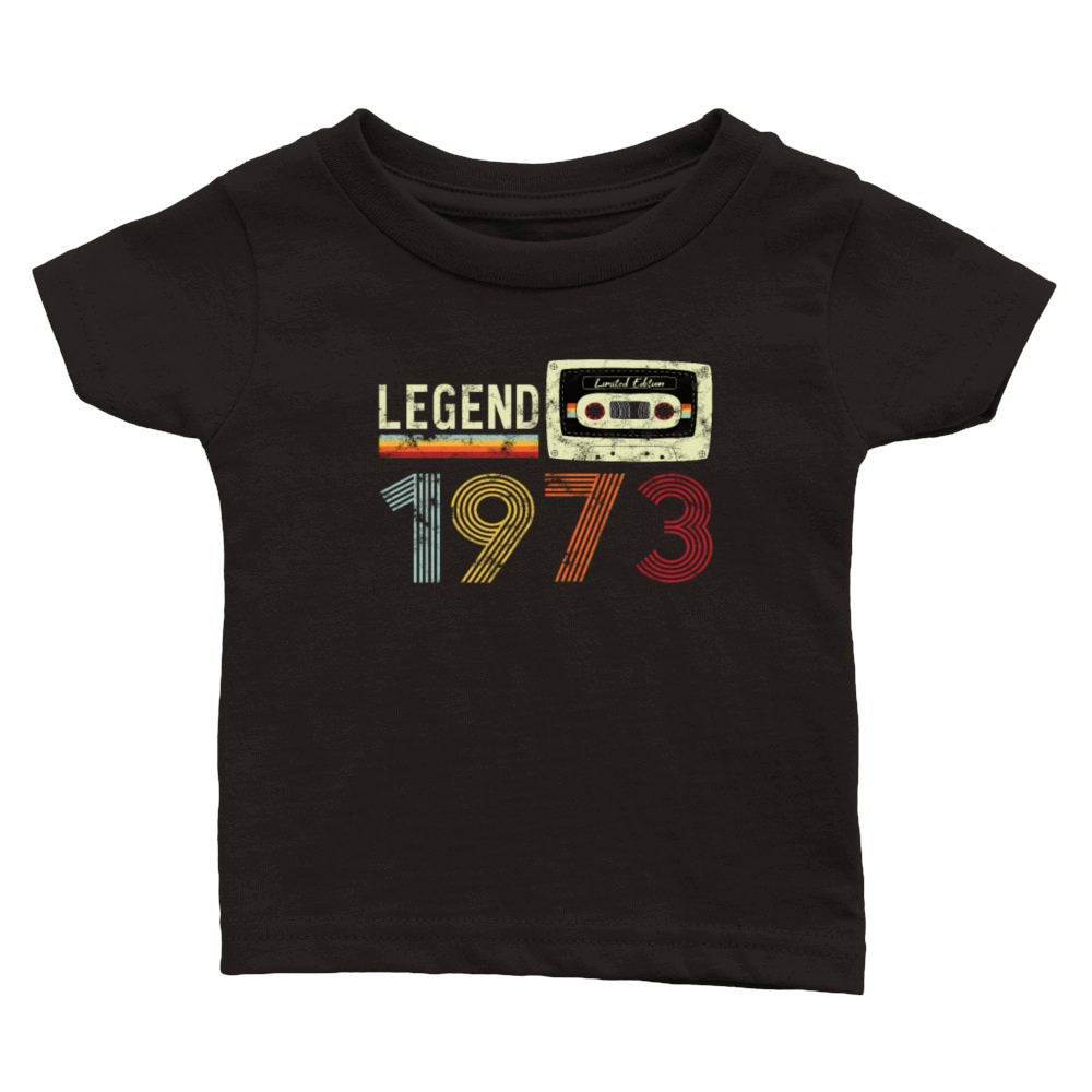 1973 Geburtstag Vintage Cassette Classic Baby Crewneck T-shirt