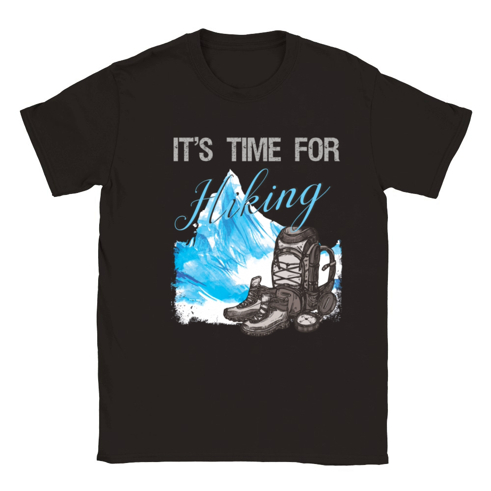 Hiking Hike Time for Hiking Vintage Classic Kids Crewneck T-shirt