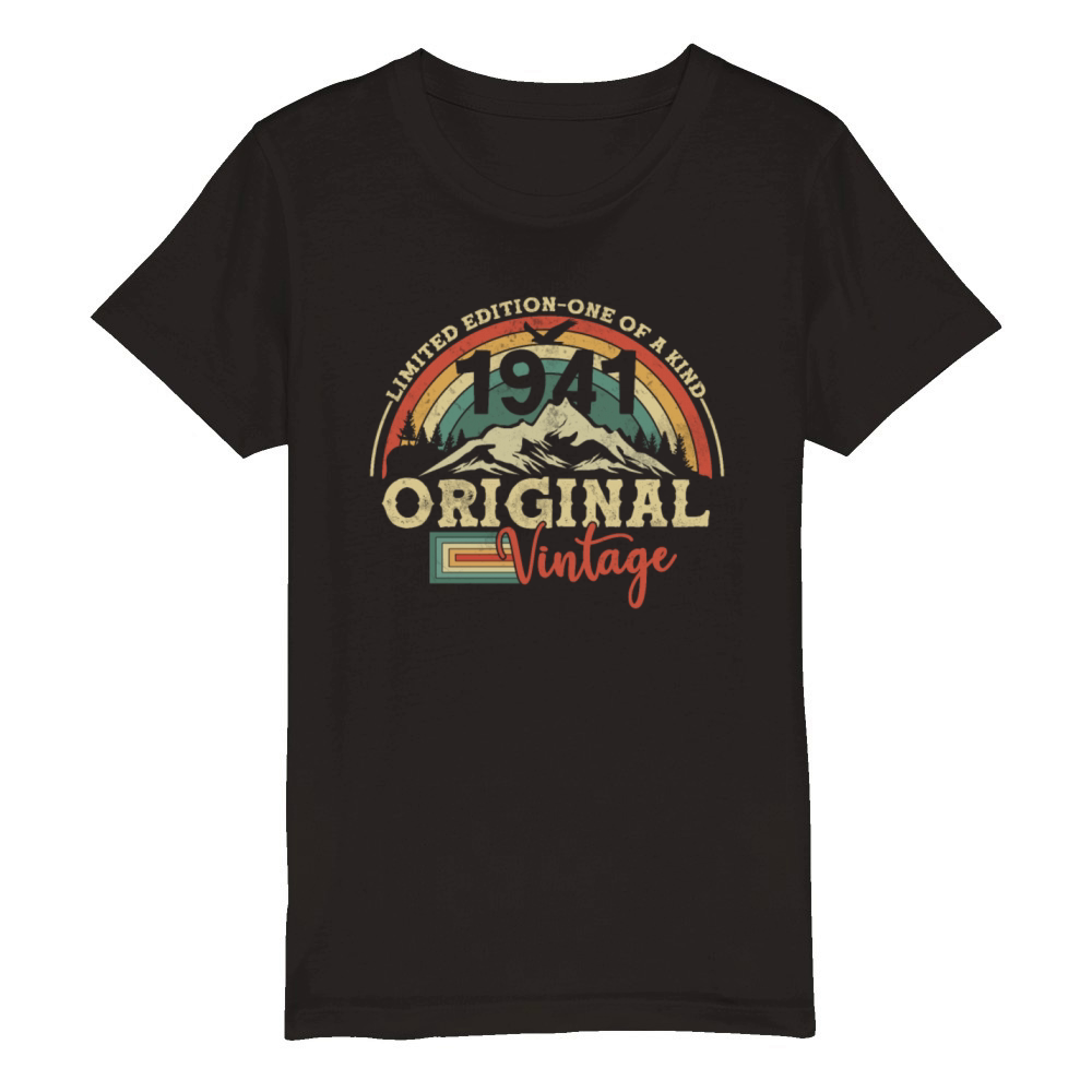 Vintage 1941 Birthday Gift Organic Kids Crewneck T-shirt