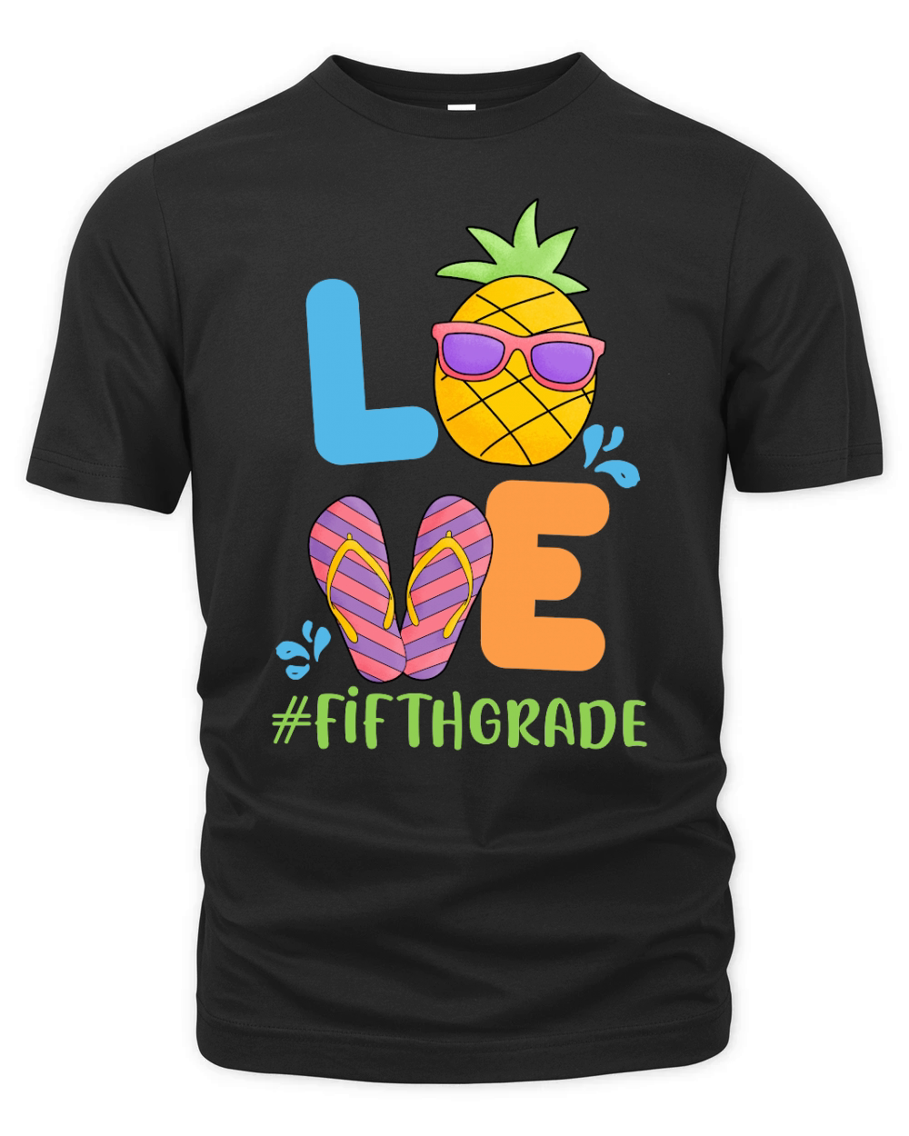 Love Cute Fifth Grade Organic Unisex T-shirt