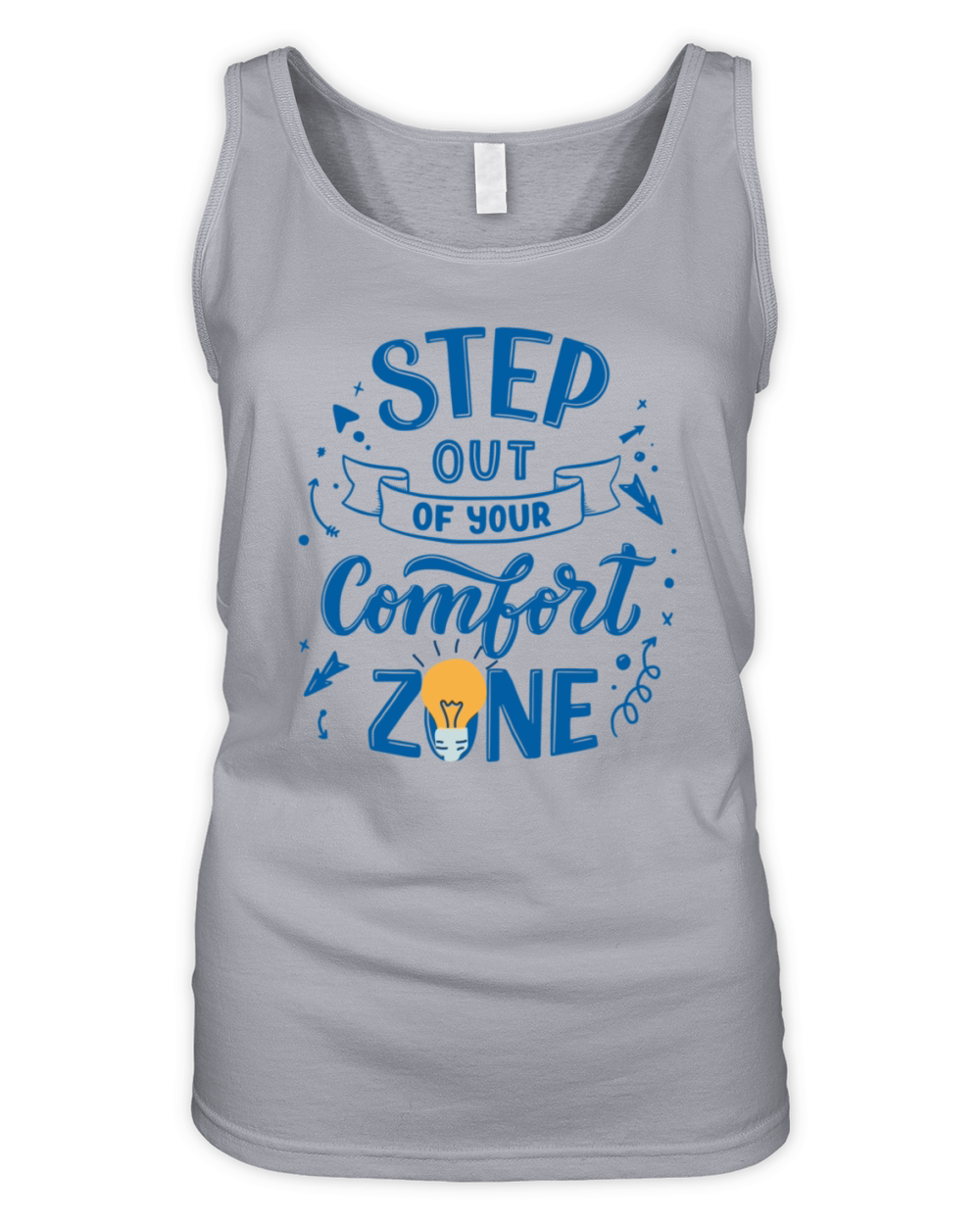 Motivational Quote - Step Out of Comfort Zone Organic Women's Tank Top