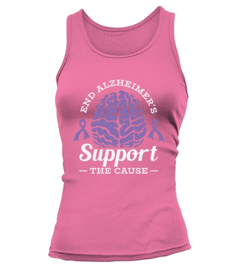 Alzheimers Awareness Purple Ribbon Brain Tank top Woman