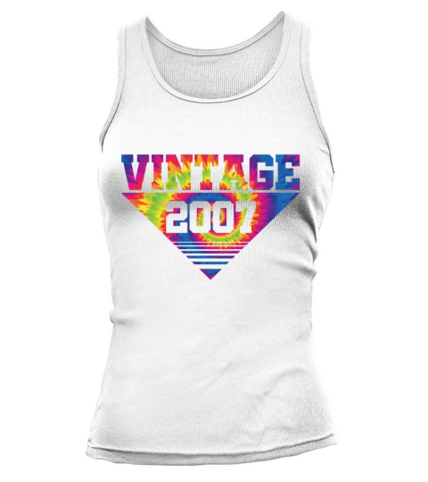 Vintage 2007 Tie Dye Splash Color Triangle Tank top Woman