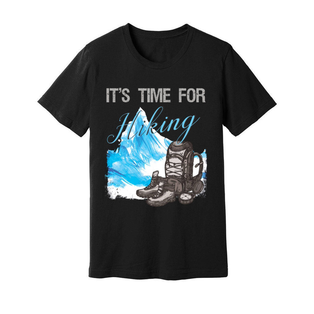 Hiking Hike Time for Hiking Vintage Unisex Jersey Tee