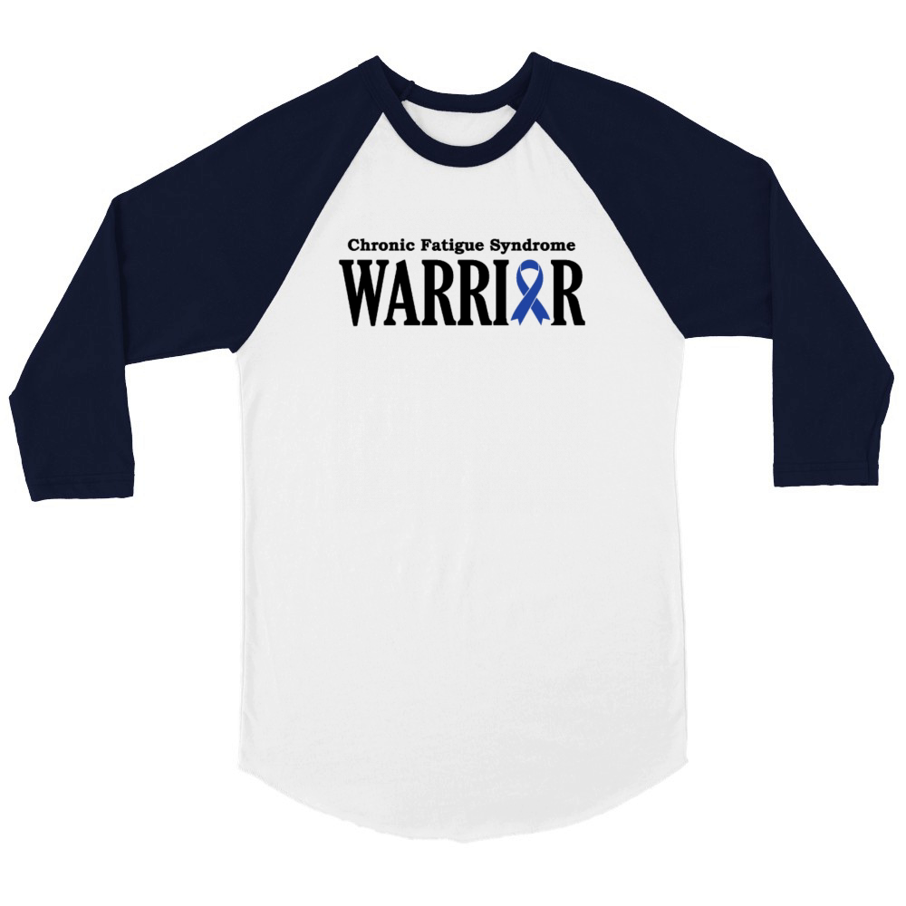 Chronic Fatigue Syndrome Warrior Unisex ¾ sleeve Raglan T-shirt