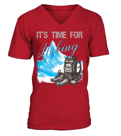 Hiking Hike Time for Hiking Vintage V-Neck T-shirt