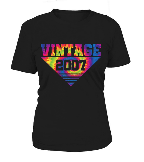 Vintage 2007 Tie Dye Splash Color Triangle Women's T-Shirt