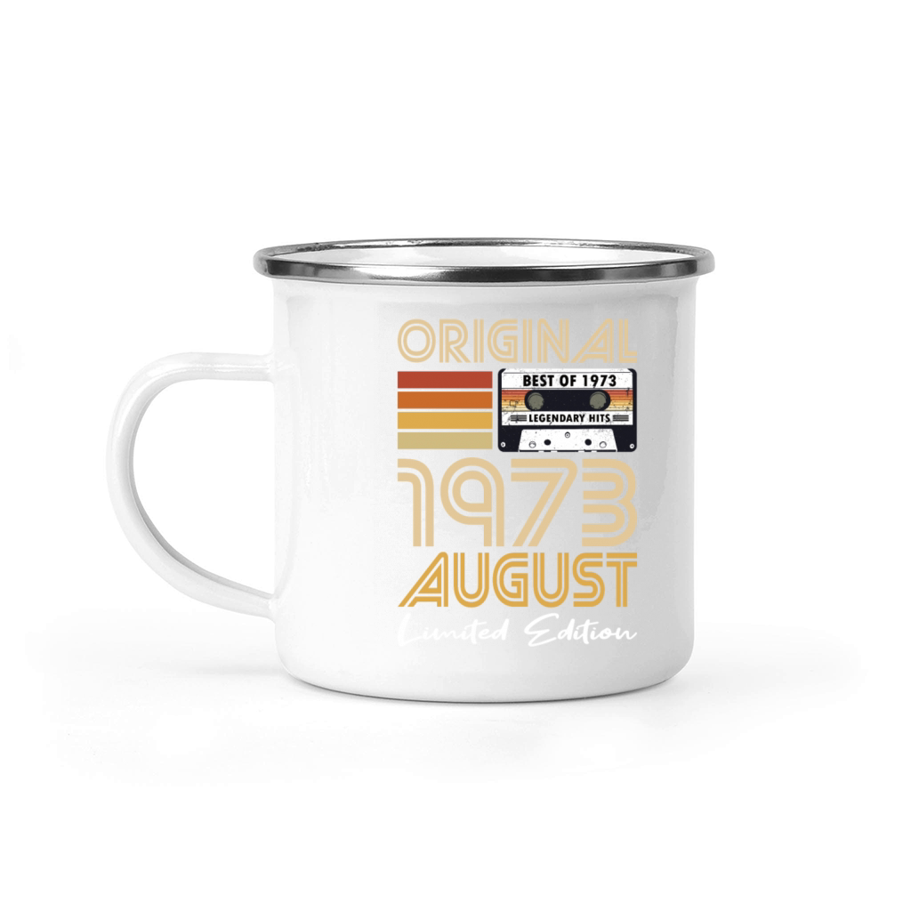 50th birthday august 1973 original 1973 Camping Mug