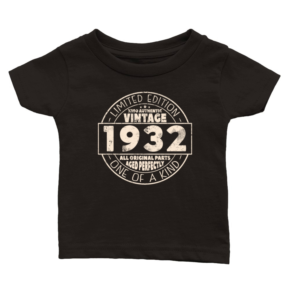 Vintage Retro 1932 Birthday Gift Classic Baby Crewneck T-shirt