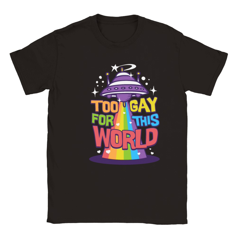 Too gay for this world pride month Classic Kids Crewneck T-shirt