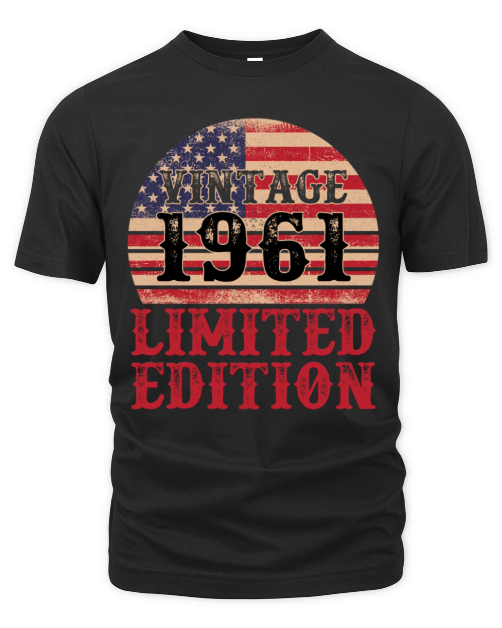 Vintage 1961 Limited Edition American Flag Organic Unisex T-shirt