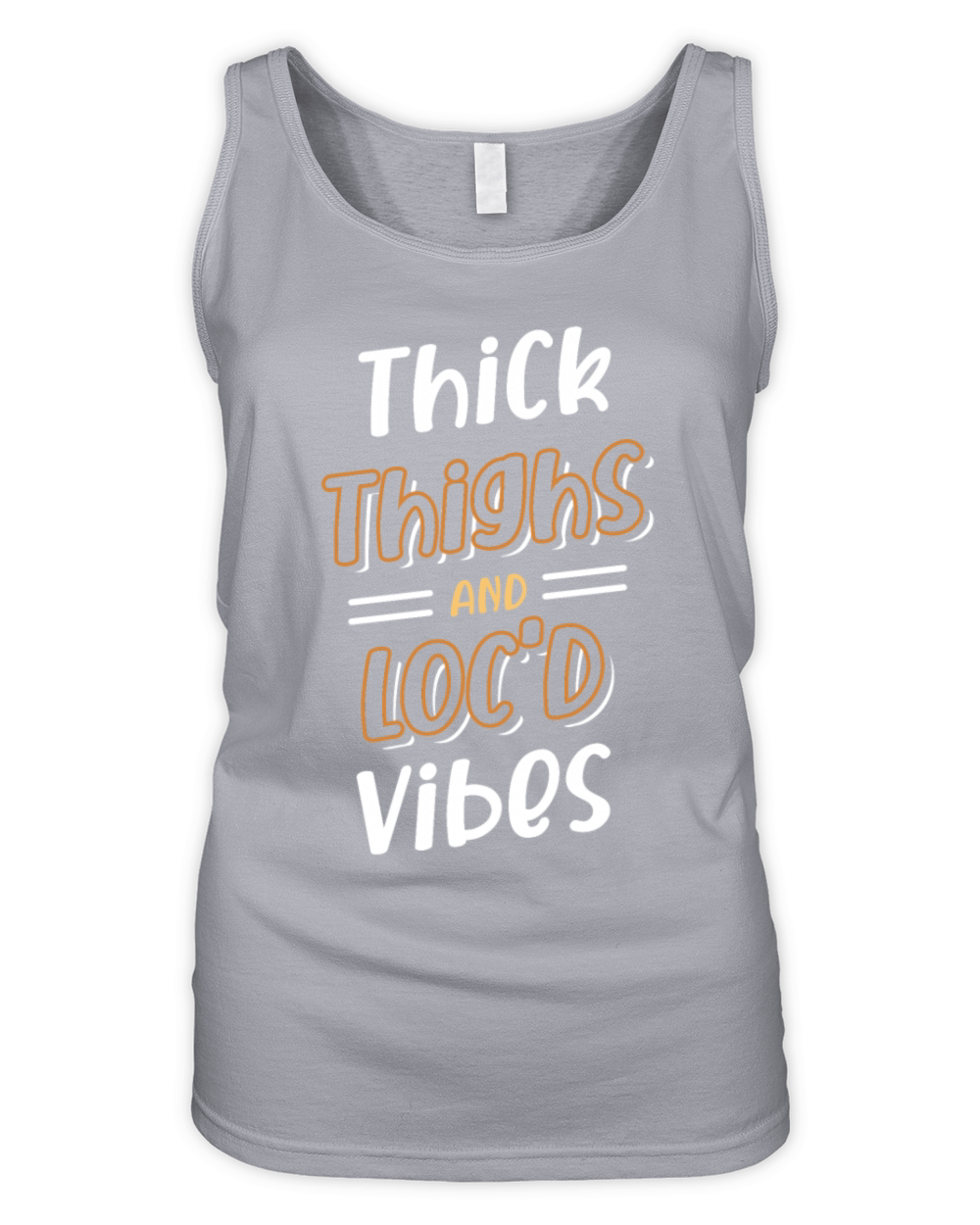 Thick Thighs Locd Vibes Afro Hair Black American Organic Women's Tank Top
