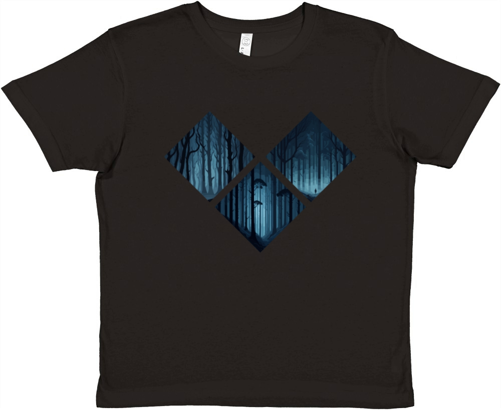 In The Forest Forest Nature Geometric Premium Kids Crewneck T-shirt