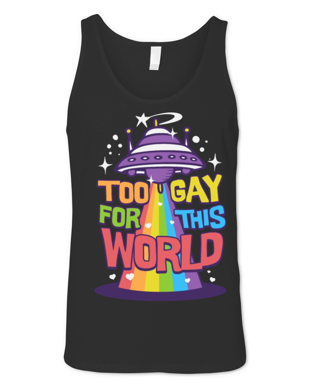 Too gay for this world pride month Unisex Jersey Tank