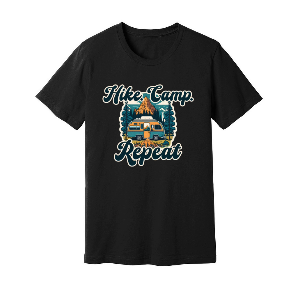Hike Camp Repeat Unisex Jersey Tee