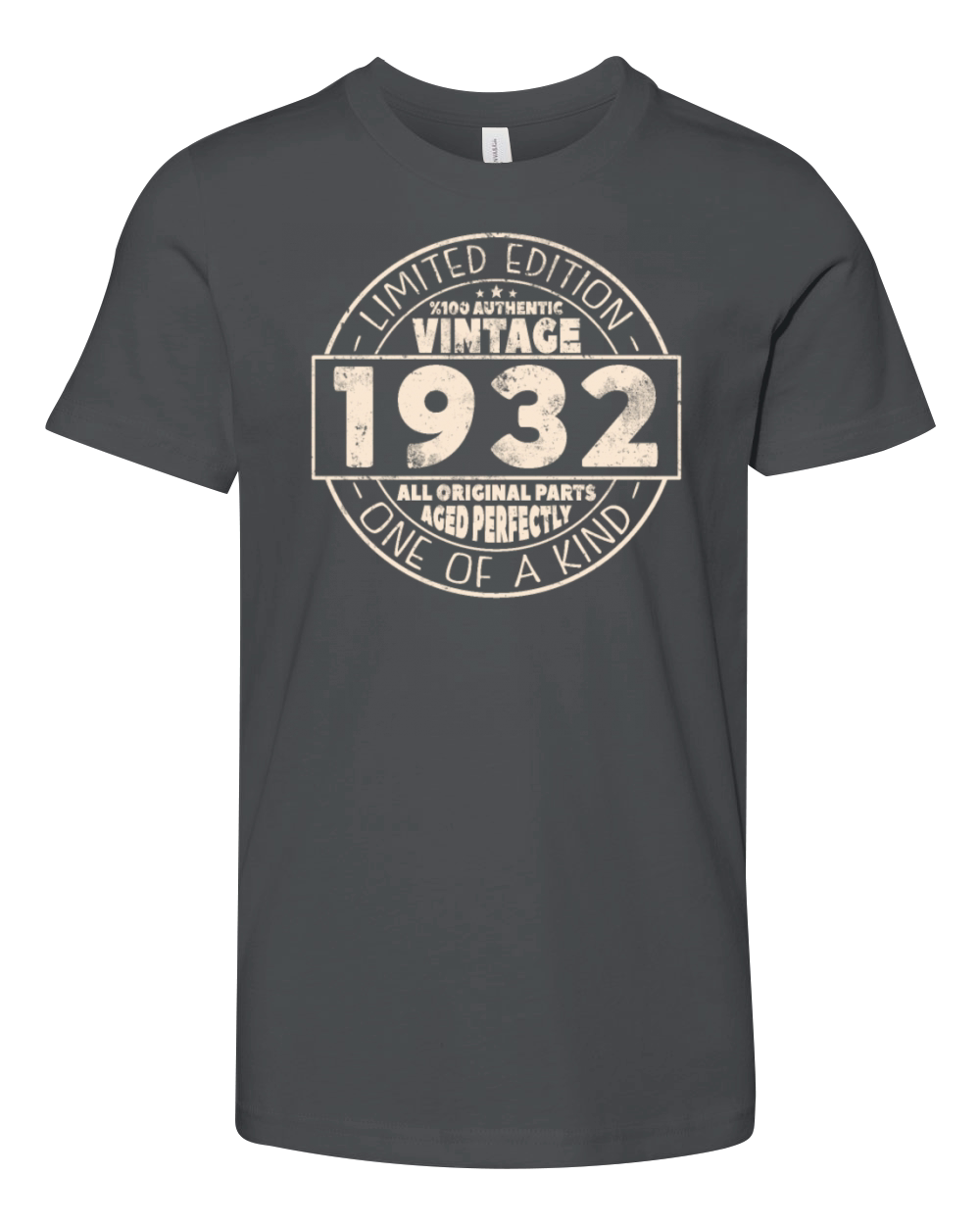 Vintage Retro 1932 Birthday Gift Youth Unisex Jersey Tee