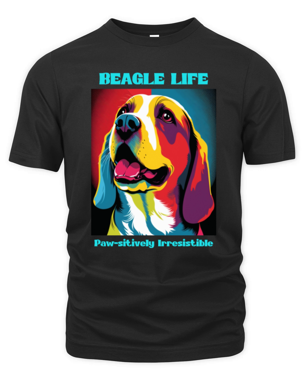 Beagle dog portrait with funny quote Organic Unisex T-shirt