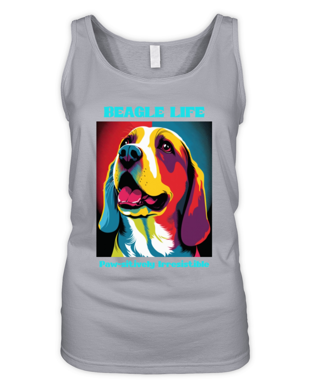 Beagle dog portrait with funny quote Organic Women's Tank Top