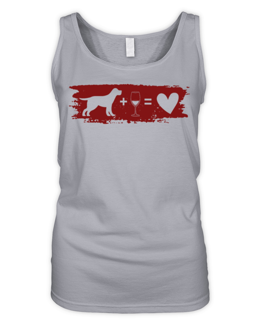 Labrador Wine Heart Organic Women's Tank Top
