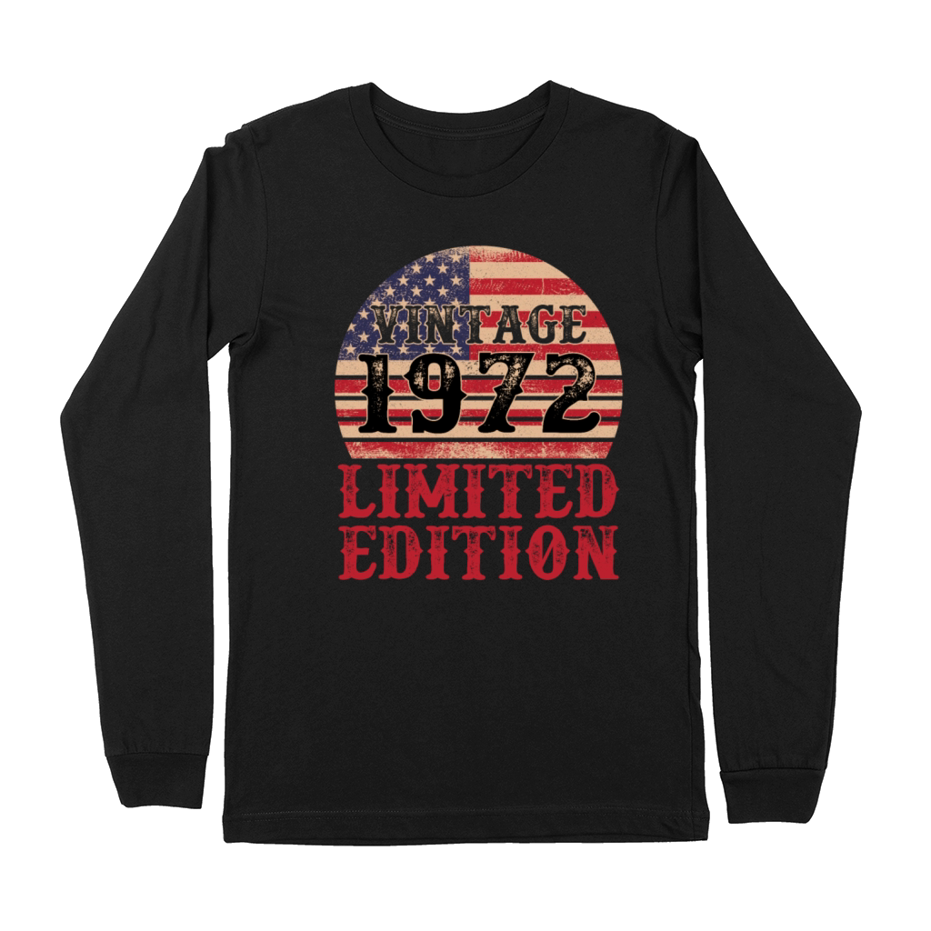 Vintage 1972 Limited Edition American Flag Premium Long Sleeve