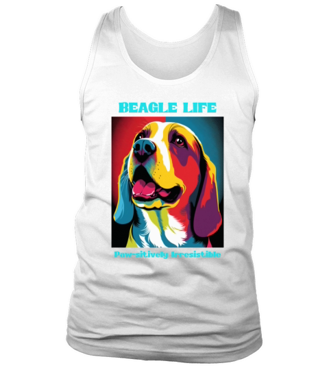 Beagle dog portrait with funny quote Tank Top Unisex