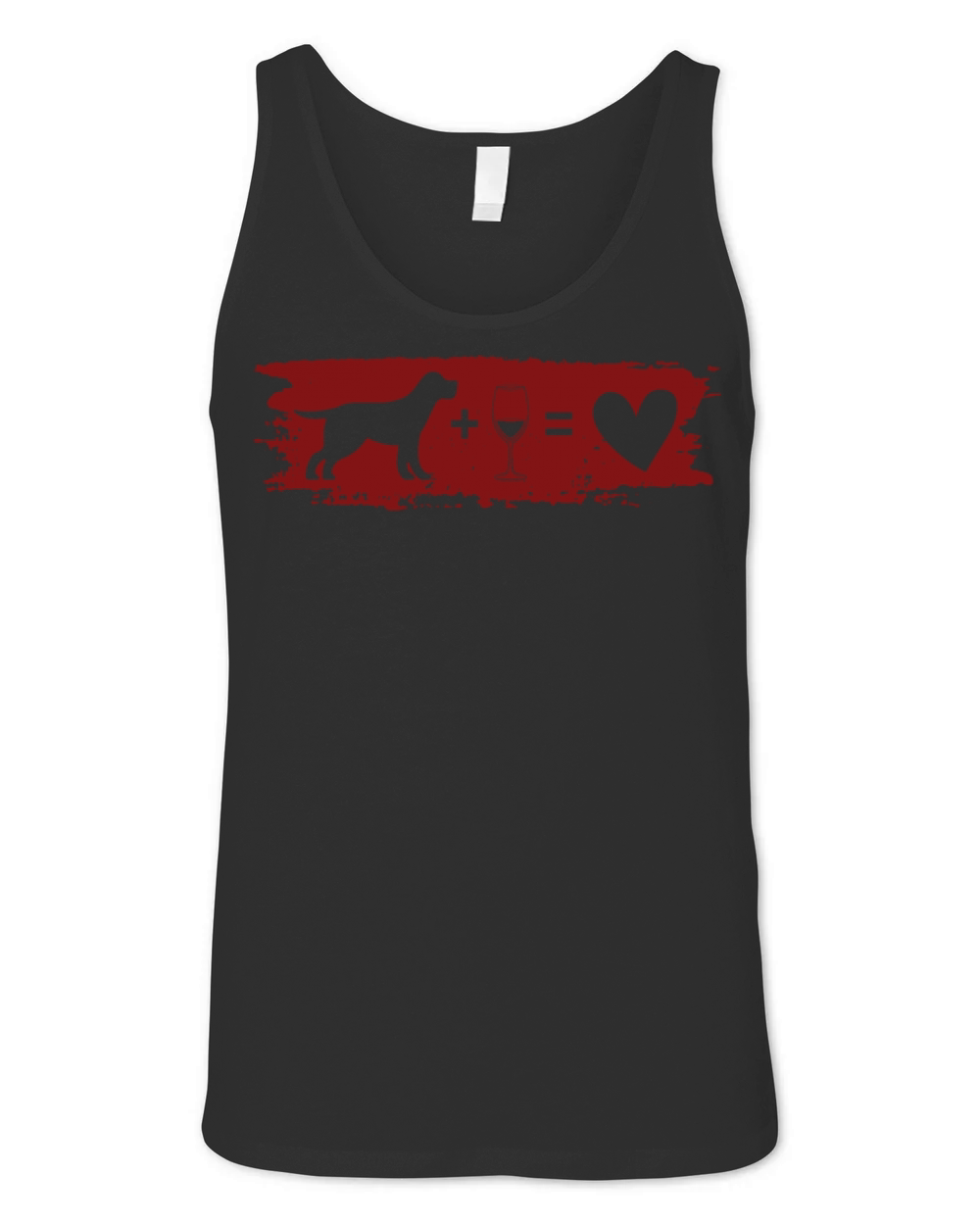 Labrador Wine Heart Unisex Jersey Tank