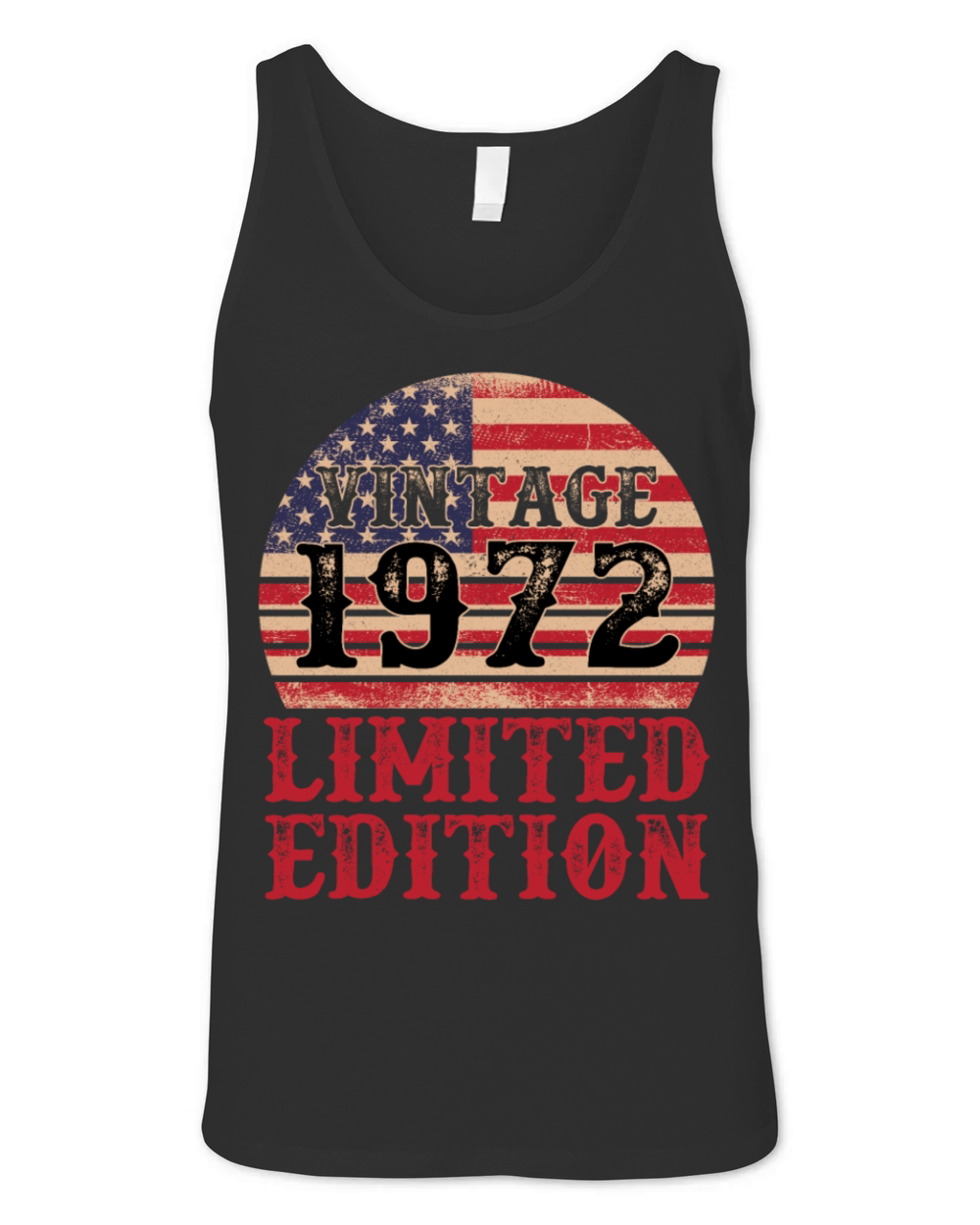 Vintage 1972 Limited Edition American Flag Unisex Jersey Tank