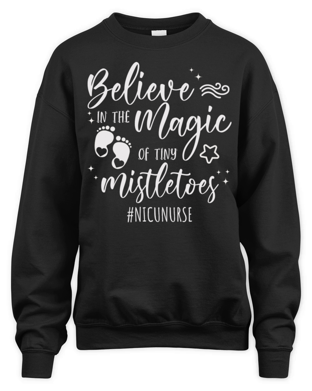 Believe In The Magic Of The Tiny Mistletoes Unisex Premium Crewneck Sweatshirt