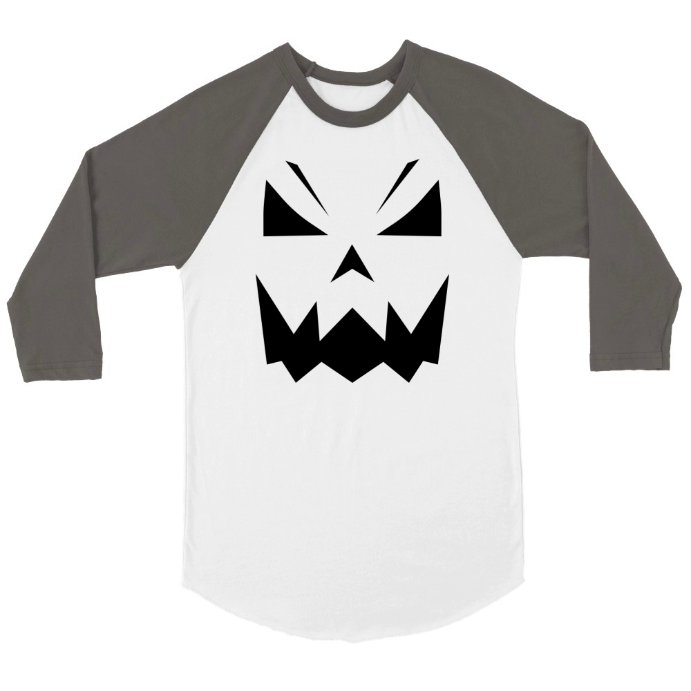 Halloween face 13 Unisex ¾ sleeve Raglan T-shirt